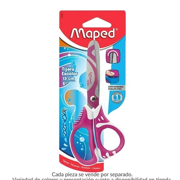 TIJERA ESCOLAR 5-13CM. ZENOA MAPED BL.C1 E.12 C144